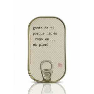 personalizar chocolates com mensagem divertida- Lata de sardinhas de chocolate – És Pior!