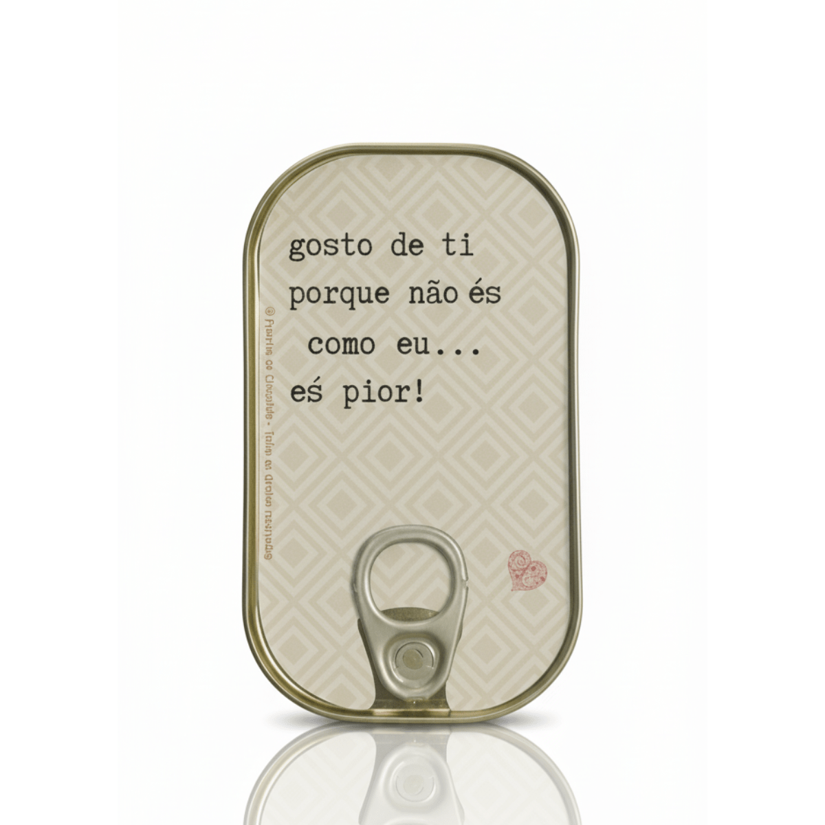 Lata de sardinhas de chocolate - És Pior! personalizar chocolates com mensagem divertida- Lata de sardinhas de chocolate – És Pior!