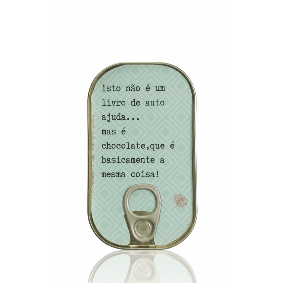 Lata de sardinhas de chocolate – Livro de Autoajuda presente chocolate criativo com mensagem divertida - Lata de sardinhas de chocolate – Livro de Autoajuda