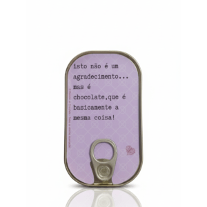 prenda original com chocolate de leite em embalagem criativa Sardinhas de Chocolate de Leite Lata de Sardinhas de Chocolate de Leite 40grs